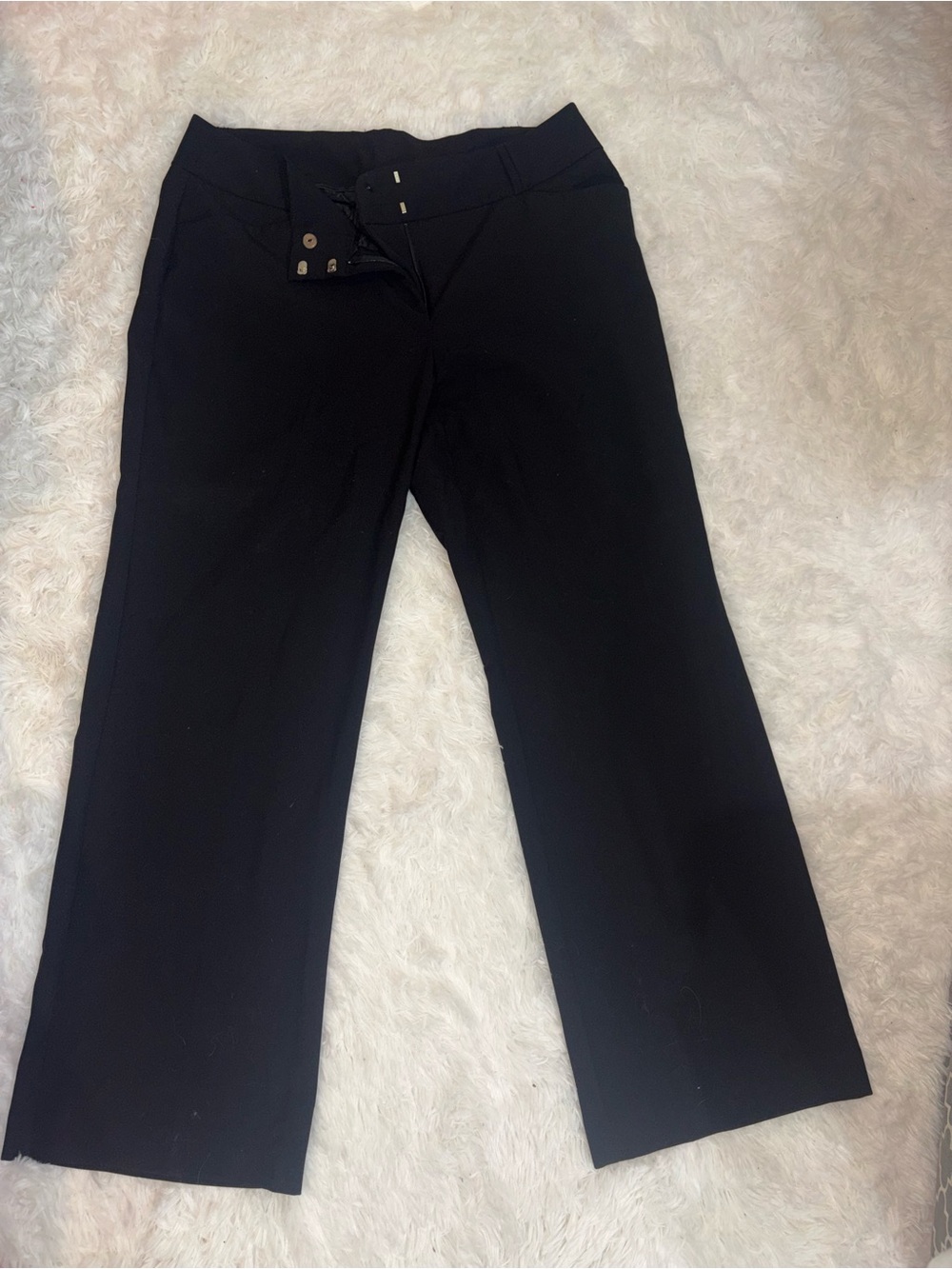 Alfani Black Wide-Leg Dress Pants